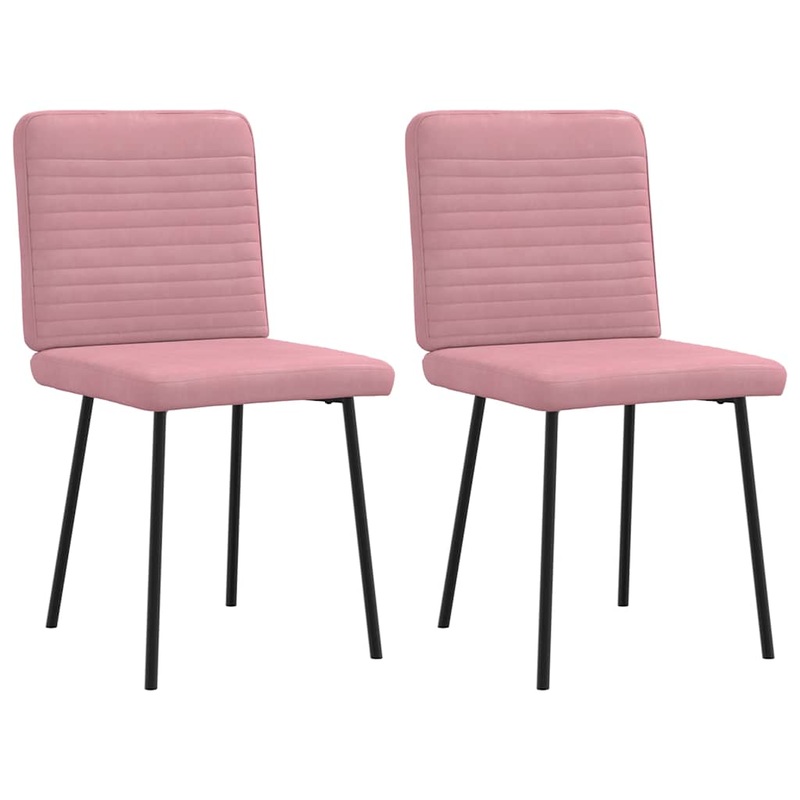 Chaises  manger lot de 2 Rose Velours