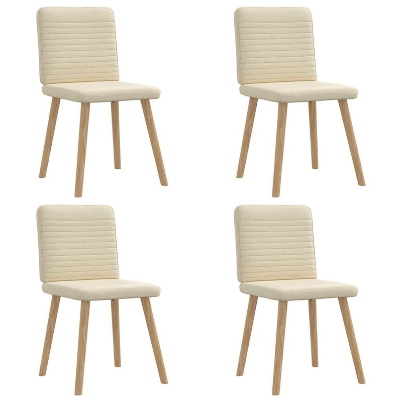 Chaises  manger lot de 4 crme tissu