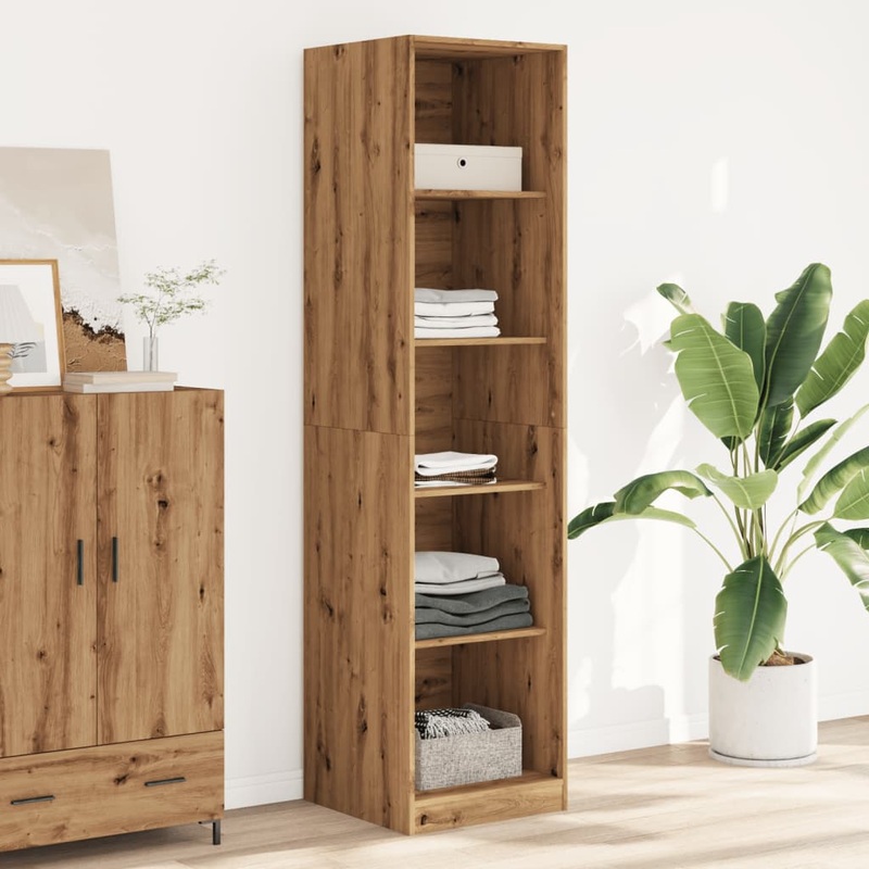 Garde-robe chne artisanal 50x50x200 cm bois d'ingnierie