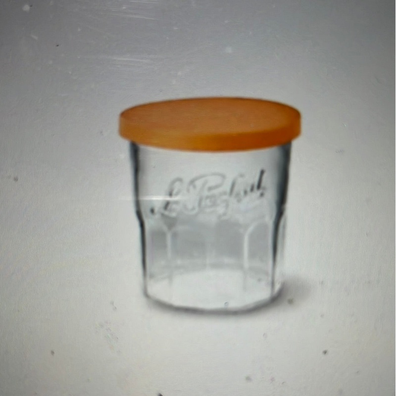 Jam Jar with Orange Lid