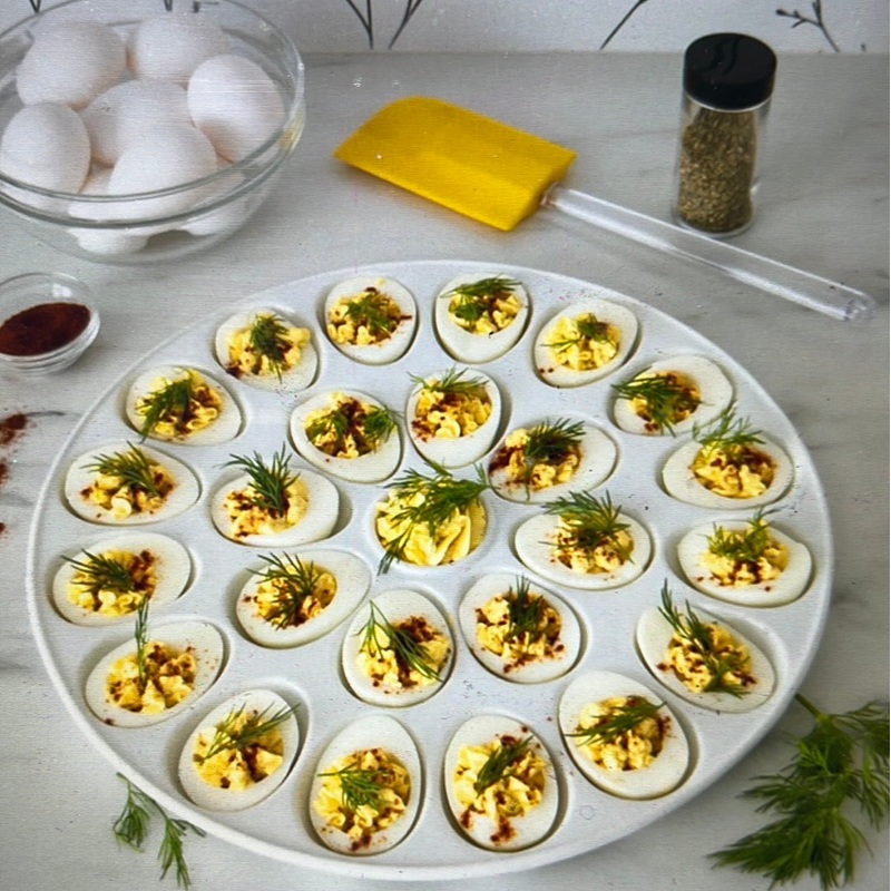 Round Devilled Egg Tray