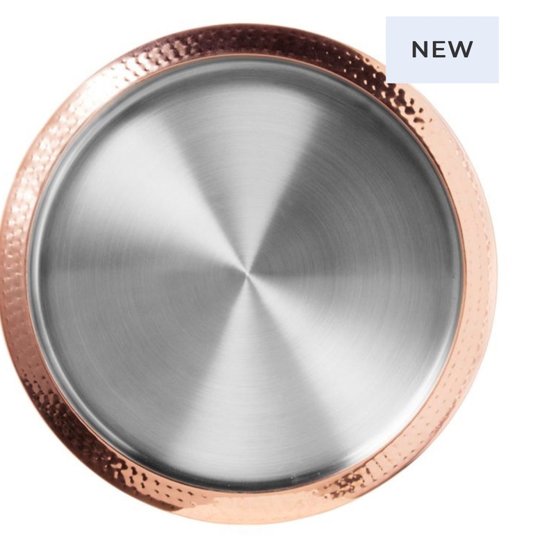 Copper Round Serving Tray