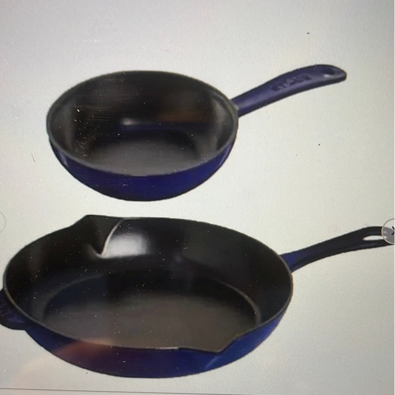 Two Piece Cast Iron Fry Pan Set