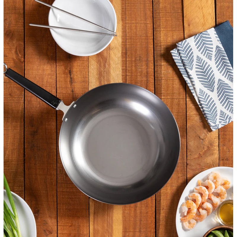Carbon Steel Wok w/Phenolic Handles