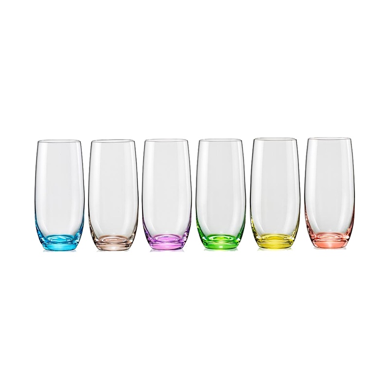 Bohemia Rainbow Highball Glasses Set of 6