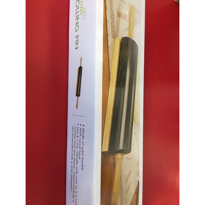 Foxrun Black Marble Rolling Pin