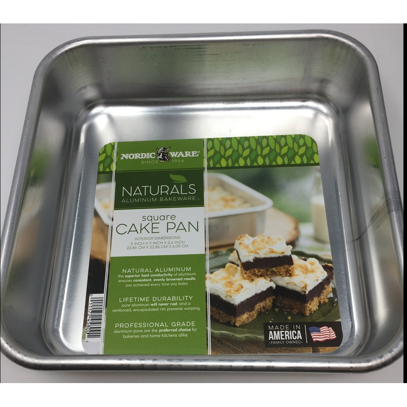 Naturals Aluminum 9" Square Cake Pan