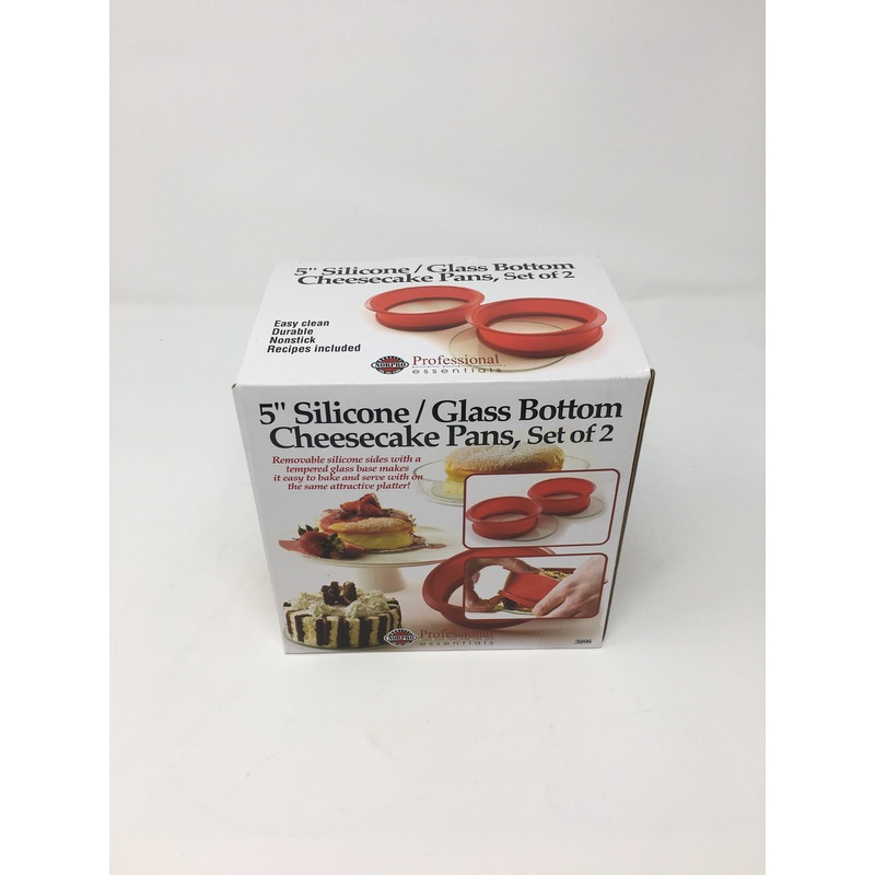 Norpro 5 Silicone/Glass Bottom Cheesecake Pans