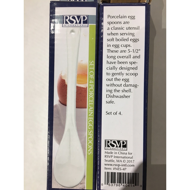 RSVP Porcelain Egg Spoons