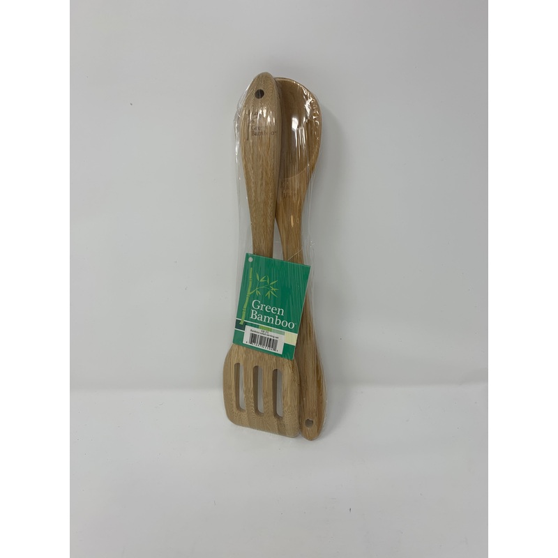 Green Bamboo Salad Tongs