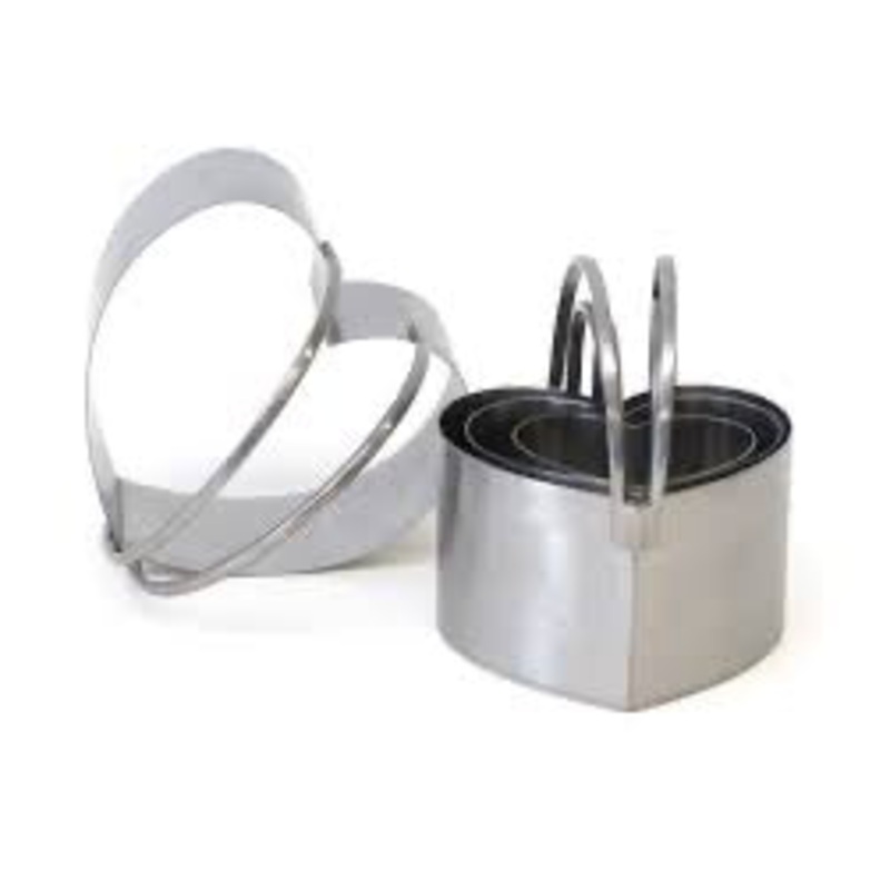 Heart Shaped Biscuit Cutters Set/4