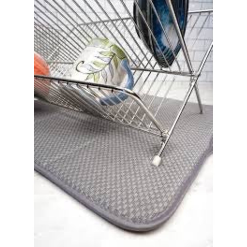 RSVP microfibre dish mat gray