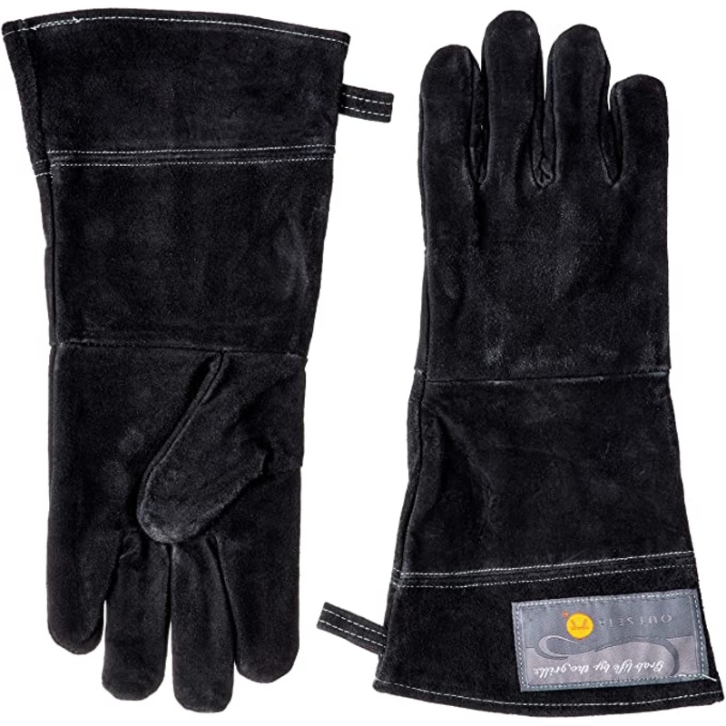 Black Leather Grill Gloves