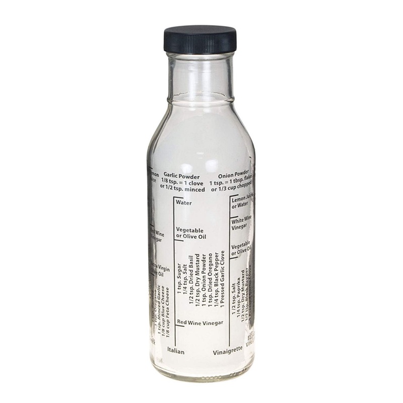 Glass Salad Dressing Bottles with Recipes