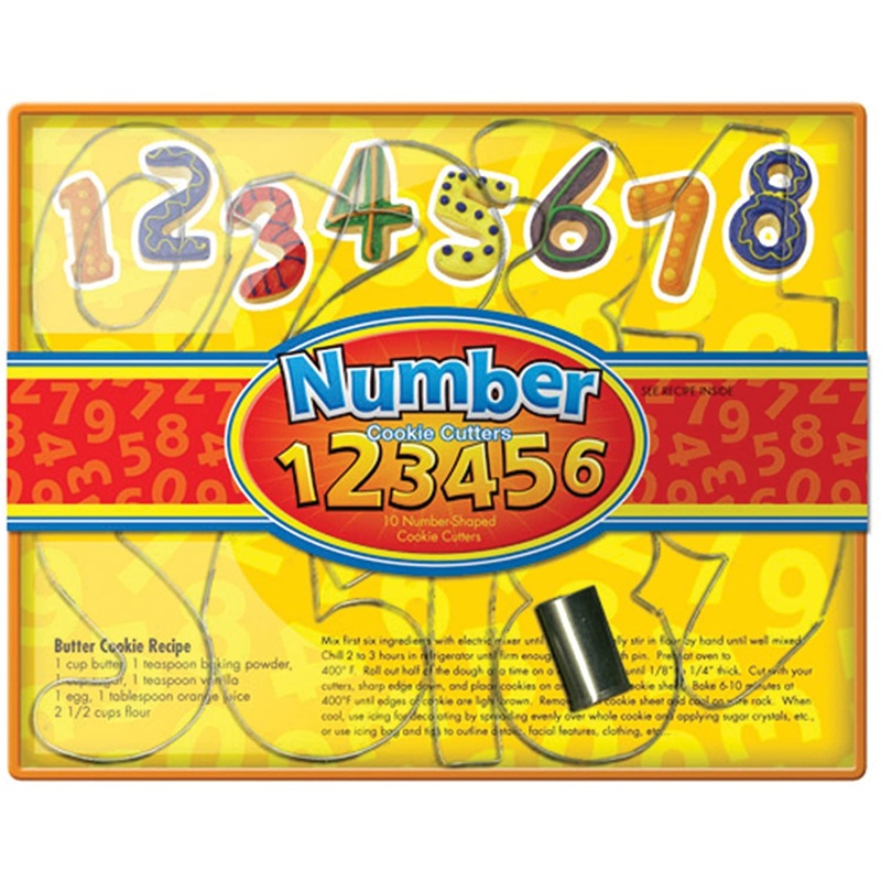 Number set cookie cutters