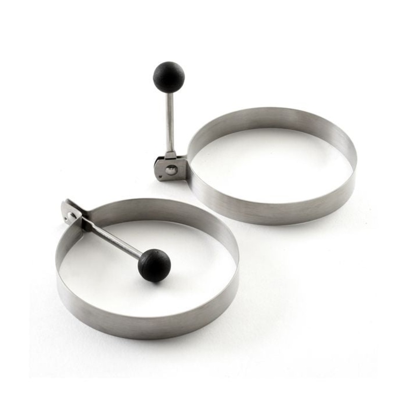Stainless steel pancake egg rings set of two