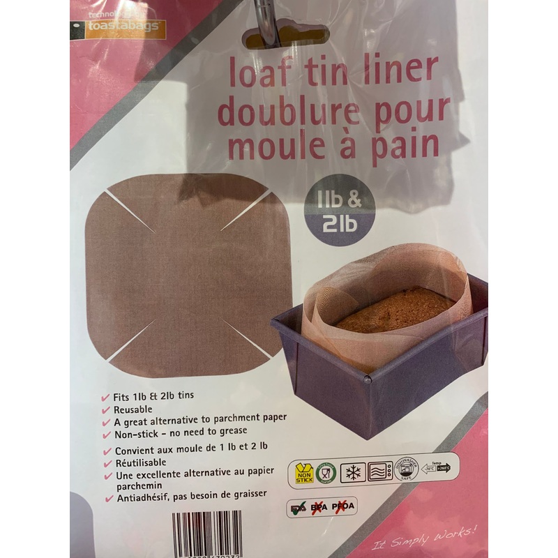 Loaf tin liner one and 2 pound loaf