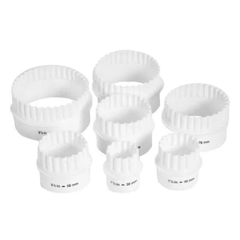 7 Pc Plain/Crinkle Round Cutter Set