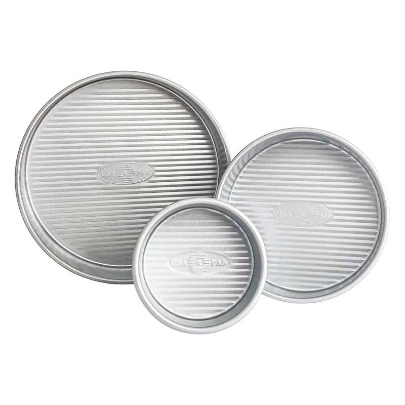 Three Piece Large Round Cake Pan Set