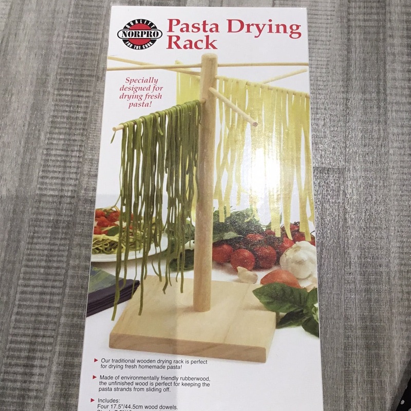 Wooden pasta drying rack