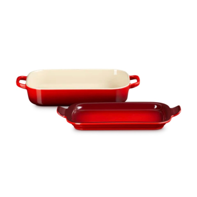 2.6L Rectangular Shallow Dish with Platter Lid