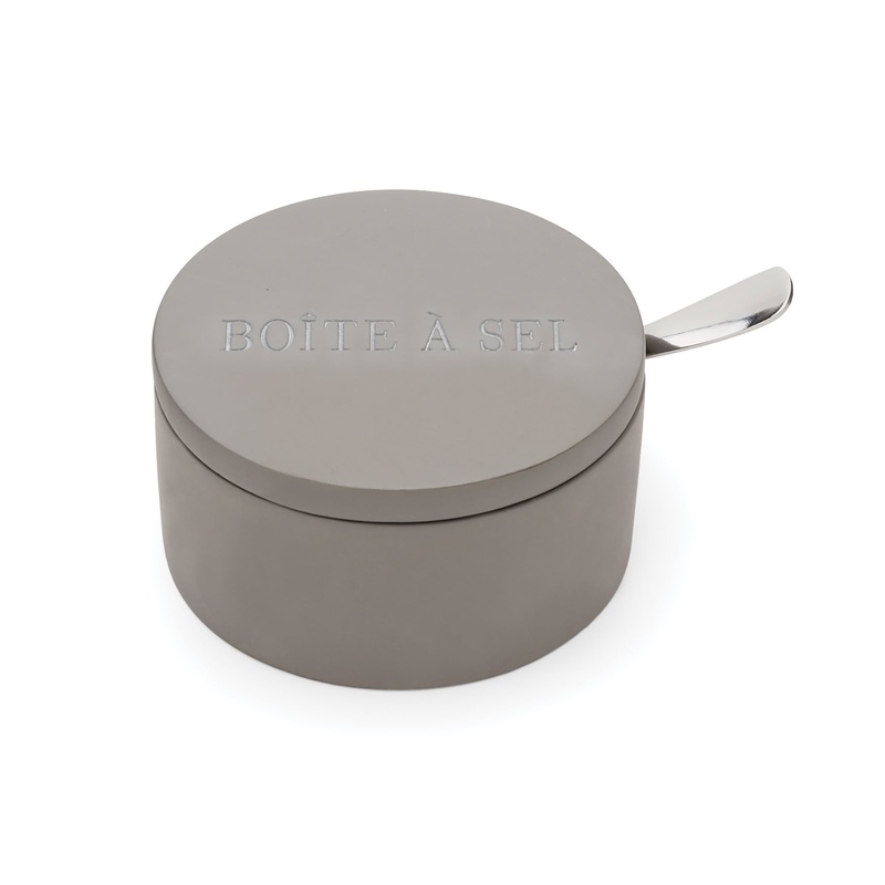 Cement Salt Cellar with Spoon
