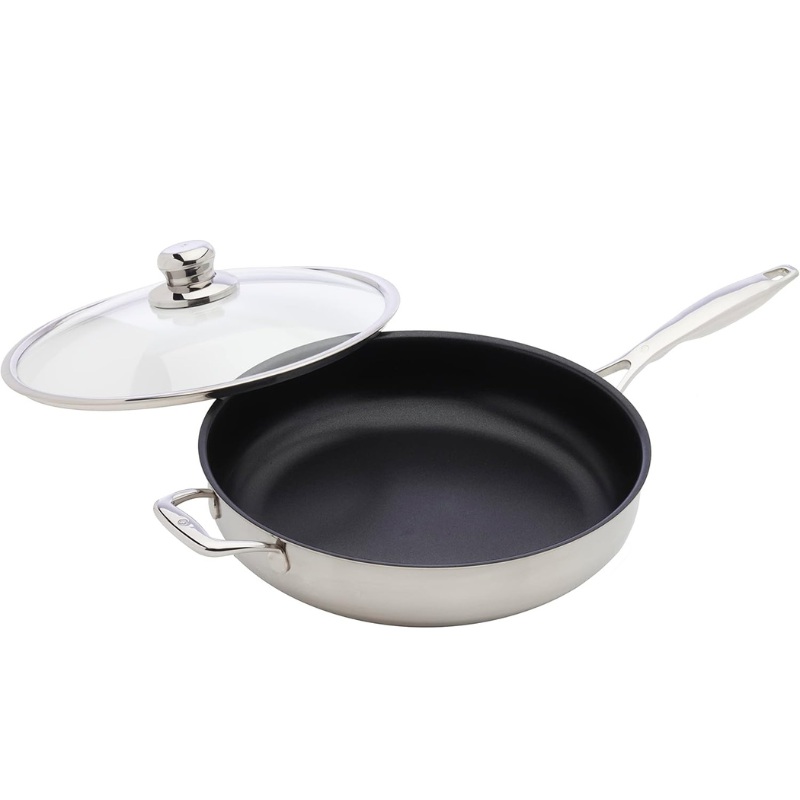 Nonstick Clad 5.3Qt Saute Pan w/ Glass Lid