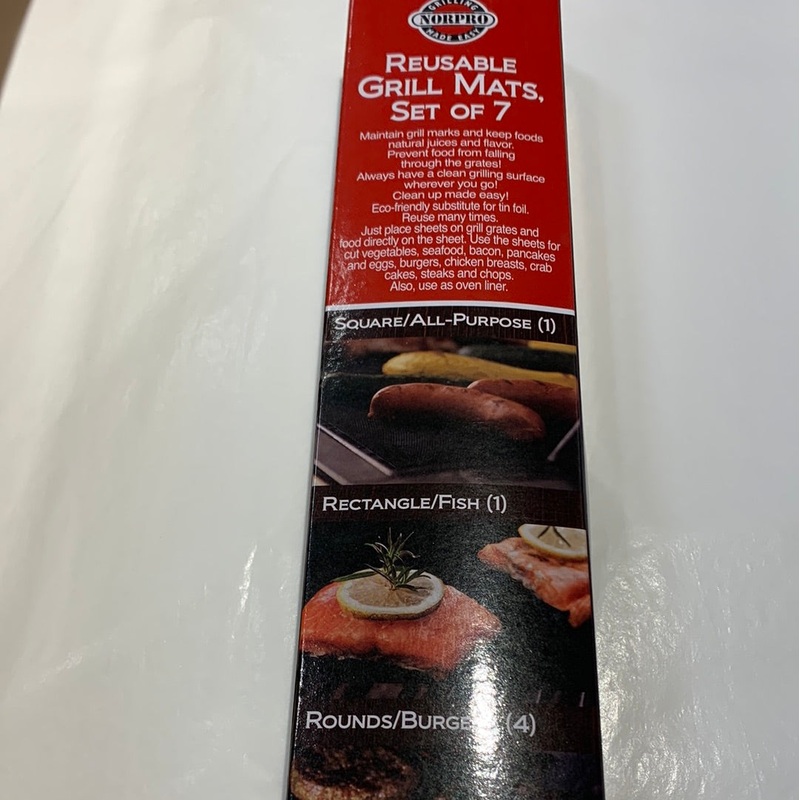 Reuseable grill mats set of seven