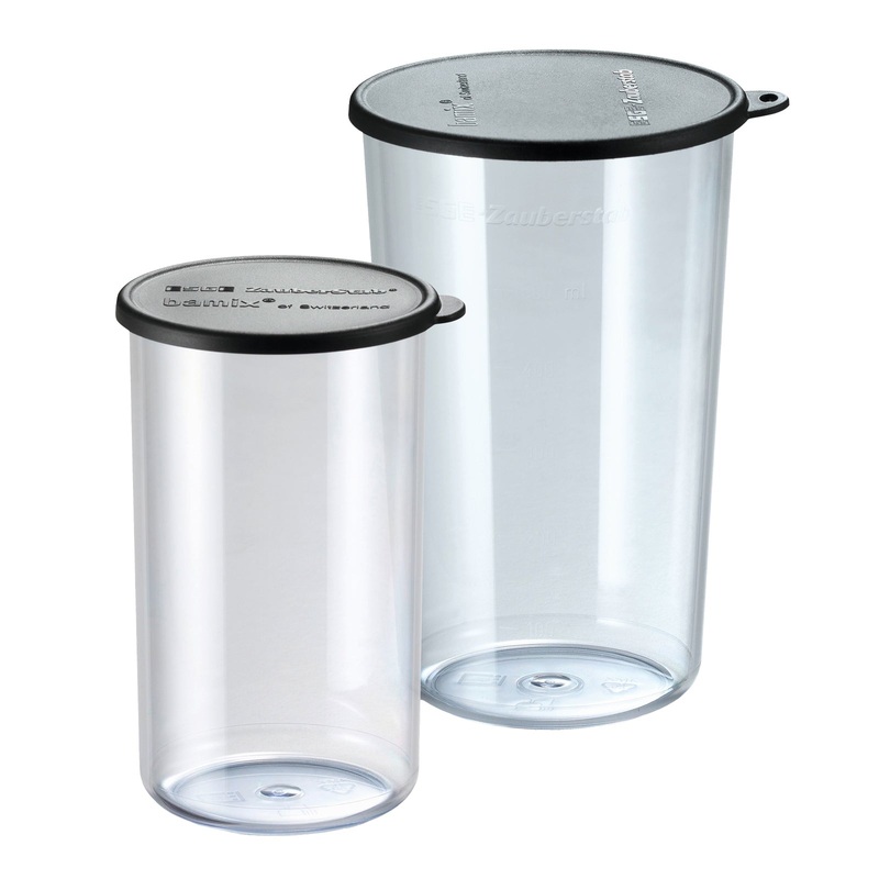 Bamix Zubehr Becherset 400ml+600ml mit Deckel schwarz