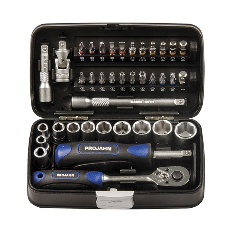 PROJAHN Zubehr Werkstatt 1/4" Mini Steckschlssel- & Bit-Box38tlg.