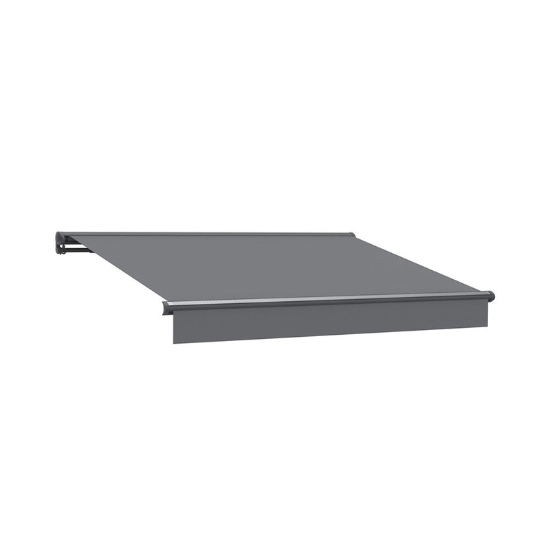 CONTINI Gartenmbel Halbkasettenmarkise mit Solar 395x300cm anthrazit