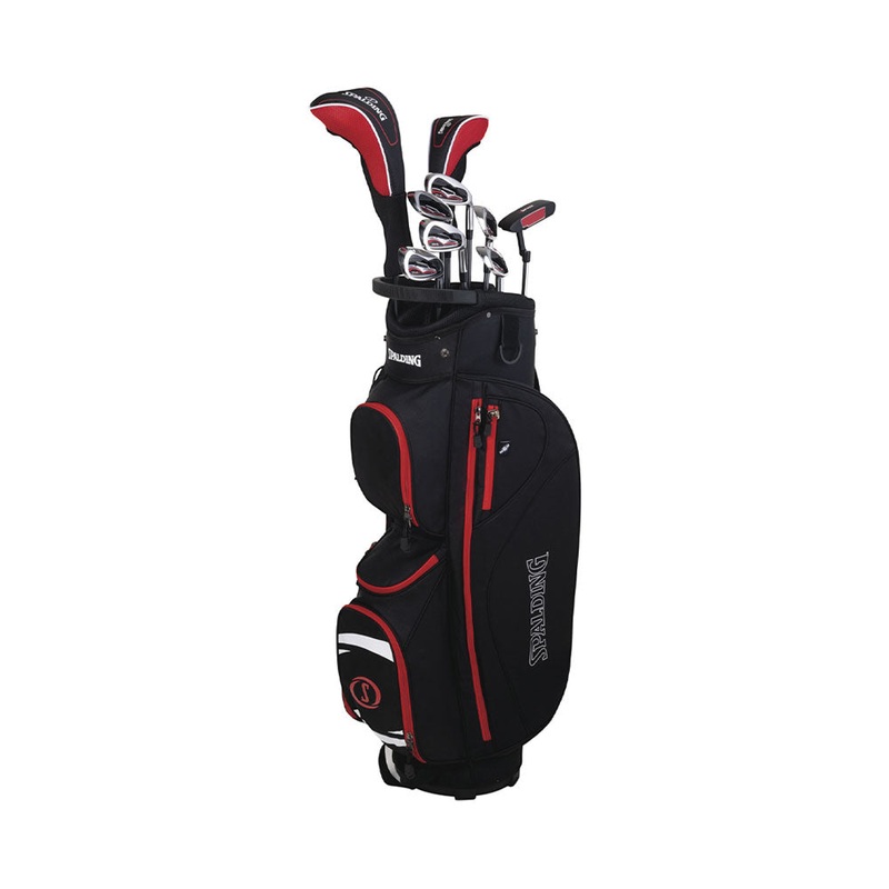SPALDING Freizeit Outdoor Tour2 Full Set MEN Rechtshndiges Golfset mit Trolleytasche Graphite