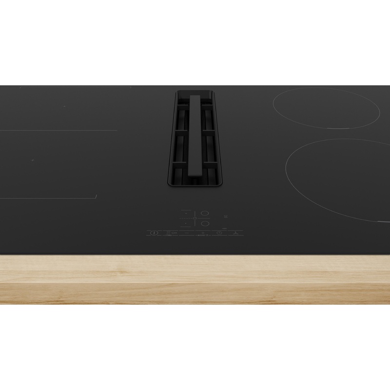 BOSCH Kochfeld mit integriertem Abzug Serie 4, Induktions Kochfeld mit integriertem Dunstabzug, 80 cm, Rahmenlos aufliegend