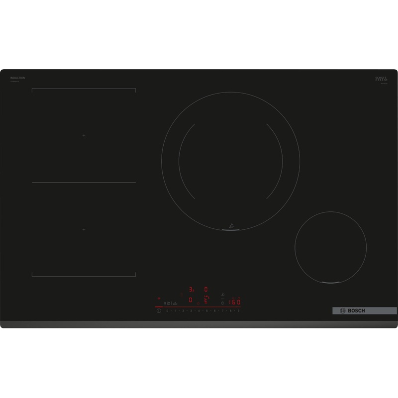 BOSCH Kochfeld Serie 6, Induktionskochfeld, 80 cm, Rahmenlos aufliegend