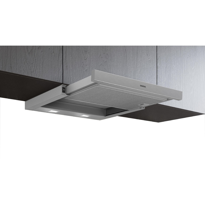 SIEMENS Dunstabzugshaube iQ100, Flachschirmhaube, 60 cm, Silbermetallic, Griffleiste optional