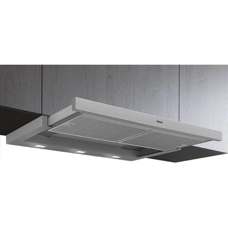 SIEMENS Dunstabzugshaube iQ300, Flachschirmhaube, 90 cm, Silbermetallic, Griffleiste optional