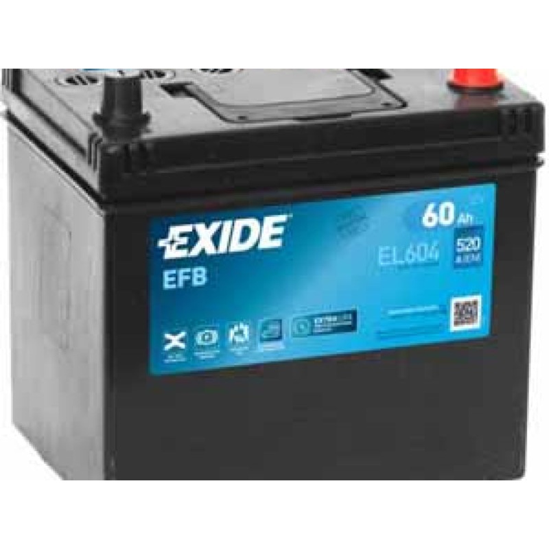 Exide Fahrzeugbatterie Start-Stop EFB 12V/60Ah/520A LxBxH 230x173x222mm/B0/S:0