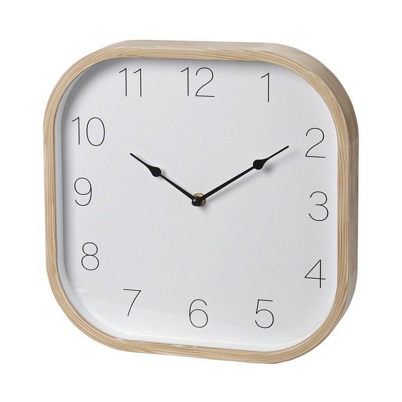 FS-STAR Zubehr Haushalt Wanduhr Holzoptik 30x30cm