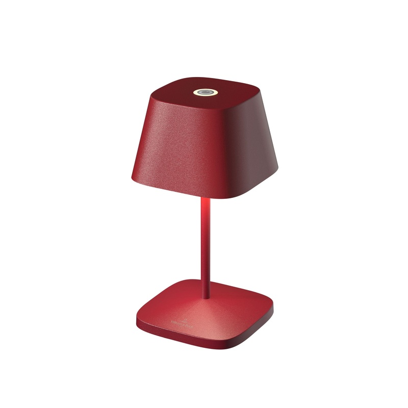 VilleroyBoch Tischlampe mit Akku Neapel 2.0, rot