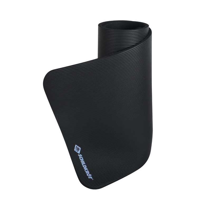 Schildkrt Freizeit Indoor Fitnessmatte 180x 61x 1.5cm schwarz mit Tragegurt