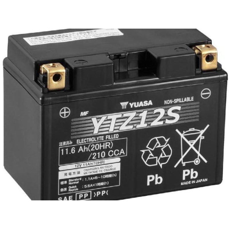 YUASA Fahrzeugbatterie AGM 12V/11.6Ah/210A LxBxH: 150 // 87 // 110 // S:1