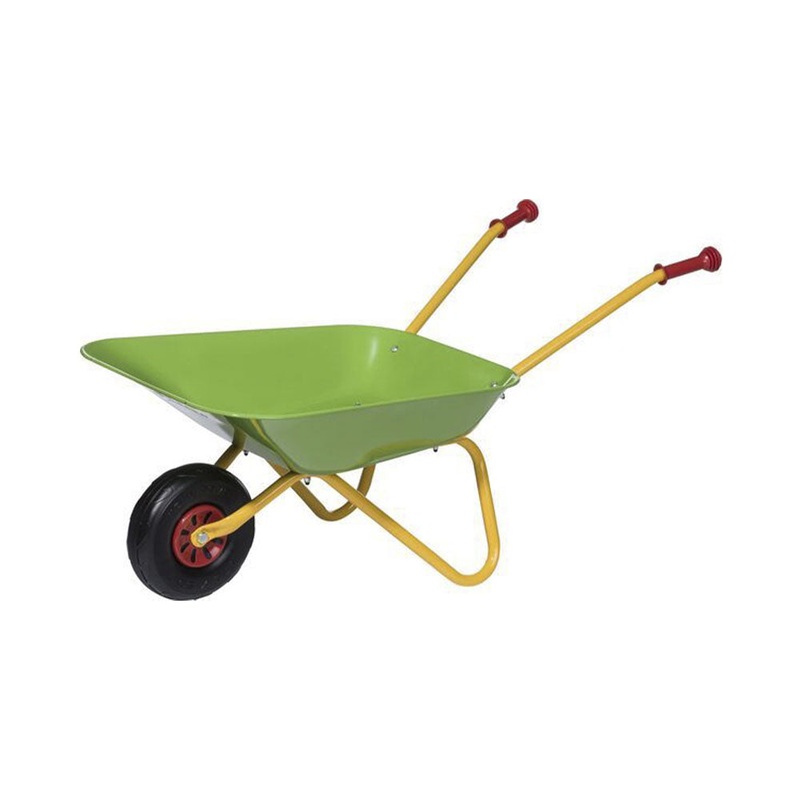OUTDOOR active Freizeit Outdoor Schubkarre Metall grn und gelb