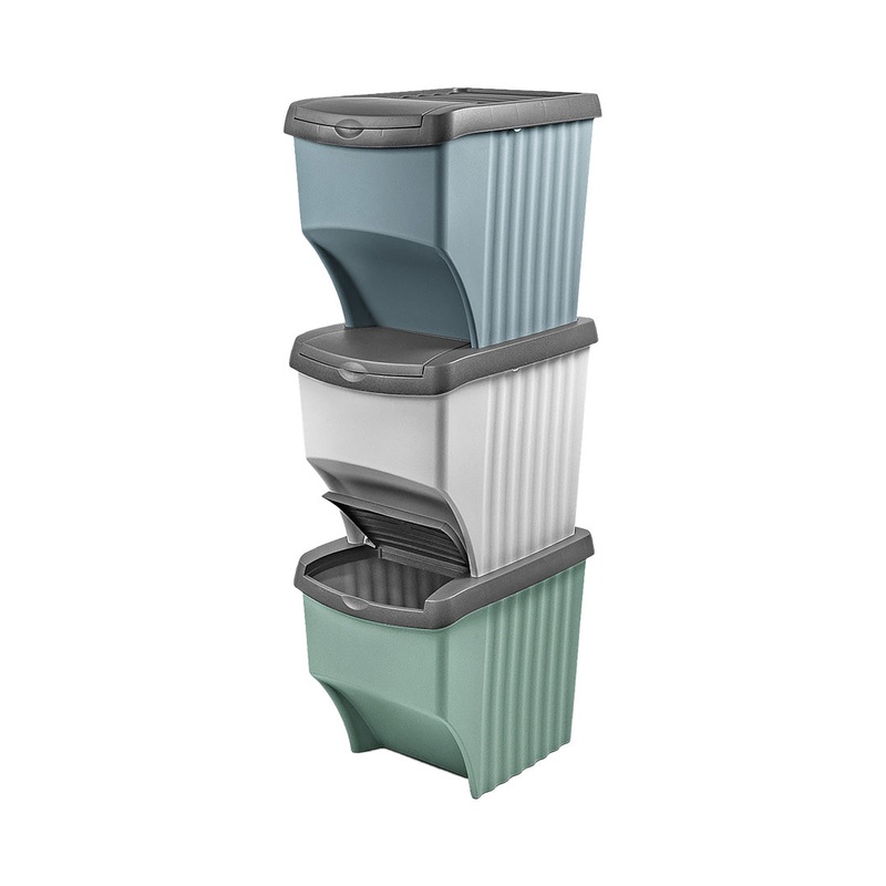 WeberHome Zubehr Haushalt WeberHome Recycling Tower 3er mehrfarbig