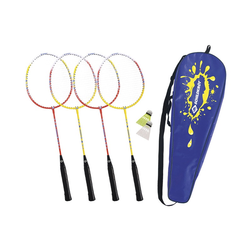Schildkrt Freizeit Outdoor Badminton-Set 4 Schlger 2 Blle in Tragetasche