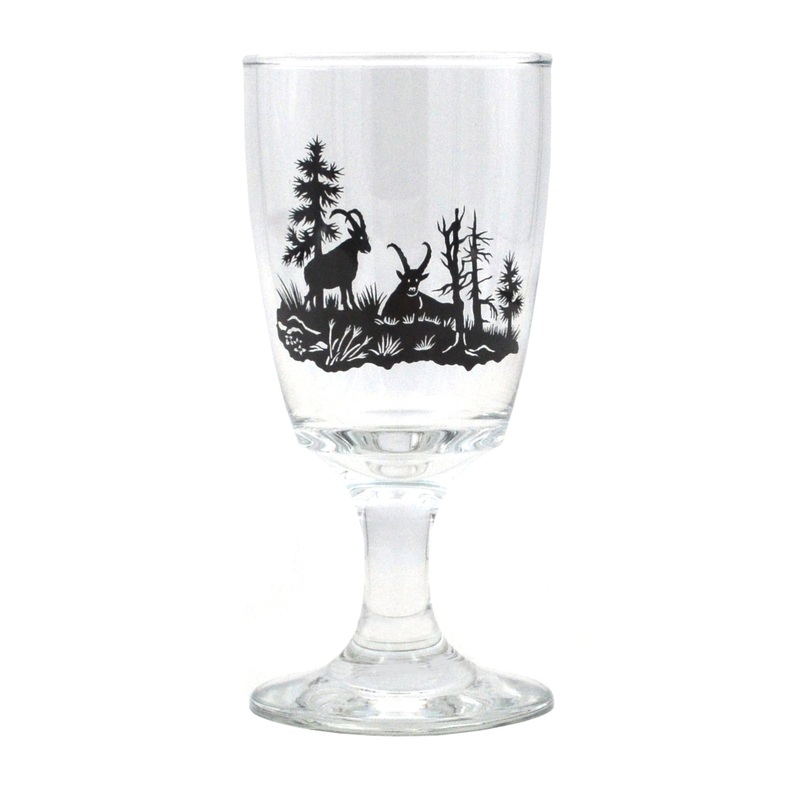 Heidi Cheese Line Glas CUT Kaffeeglas Steinbock 2dl
