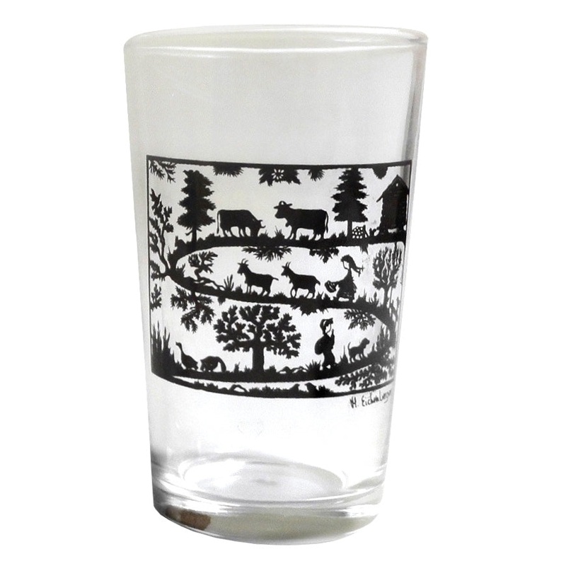 Heidi Cheese Line Glas CUT Weissweinbecher 8cl Alpen