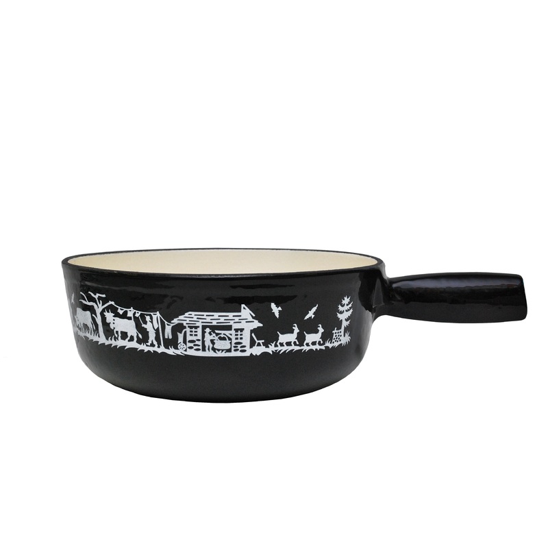 Heidi Cheese Line Zubehr Alpes Caquelon Guss schwarz  21 cm