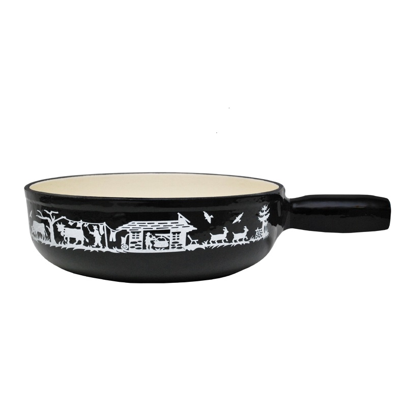 Heidi Cheese Line Zubehr Alpes Caquelon Guss schwarz  23 cm