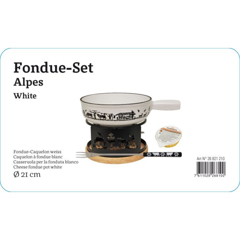 Heidi Cheese Line Zubehr Alpes Fondue-Set 9-tlg Bc 21 cm