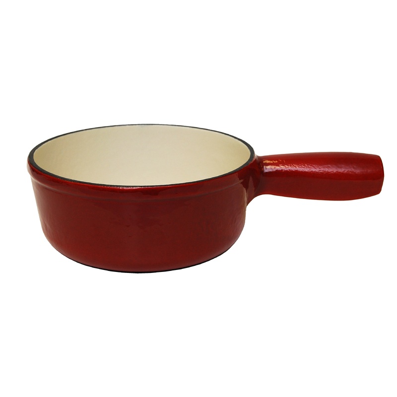 Heidi Cheese Line Zubehr Caquelon Gusseisen rot/weiss  17 cm 0.9 Lt.